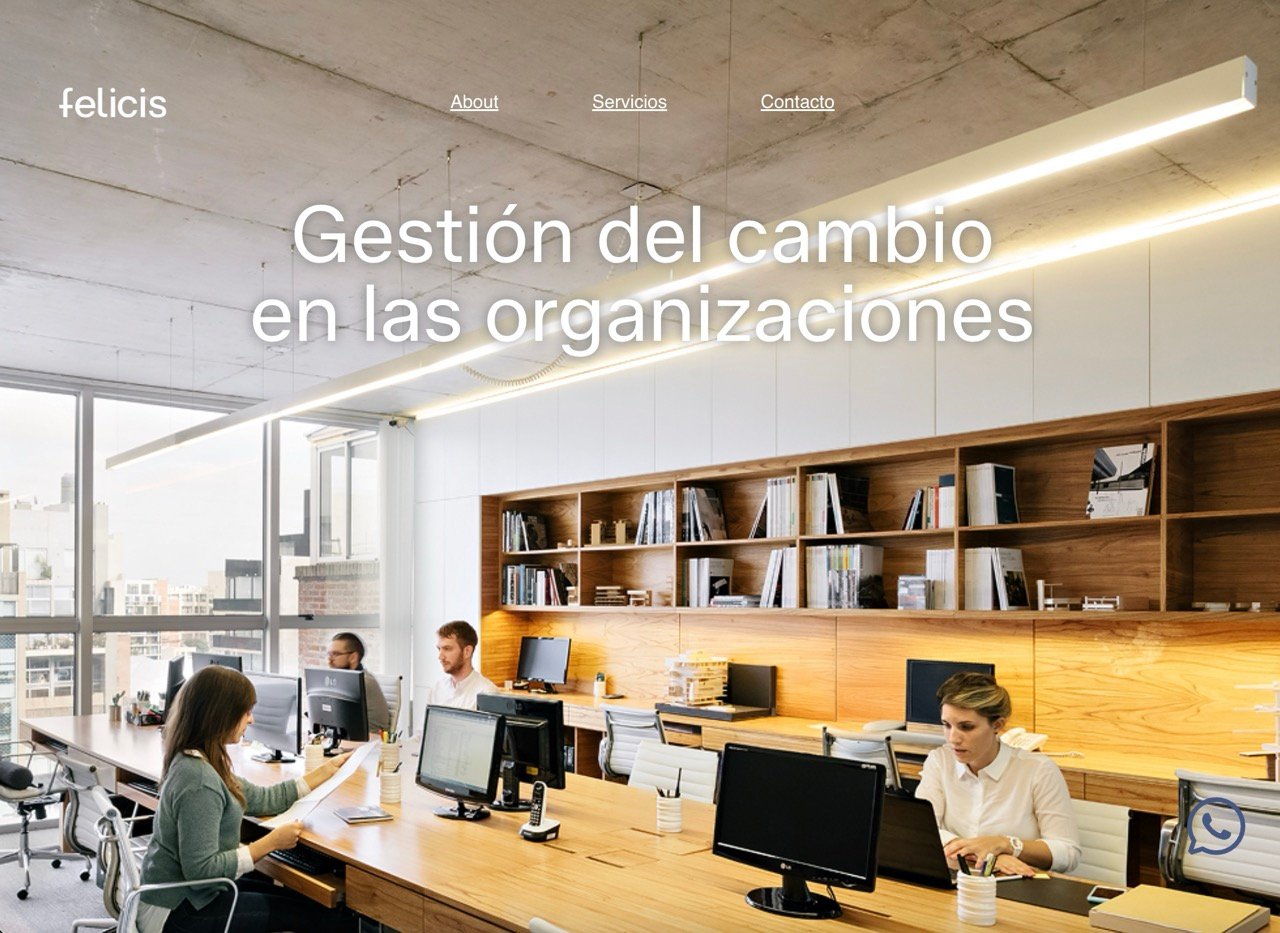 Felicis — captura del sitio